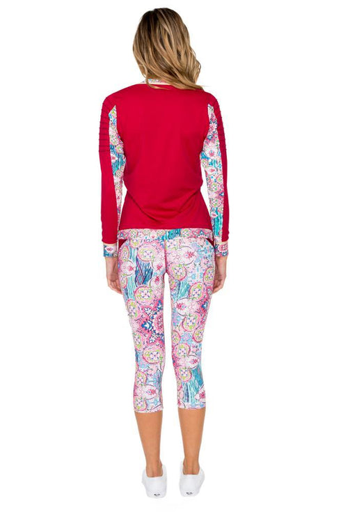 Luli Fama Azucar Cross Waistband Capri Legging